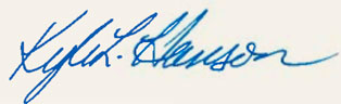 Kyle L. Hanson Signature
