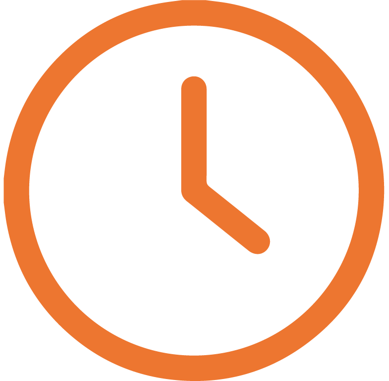 Orange clock icon