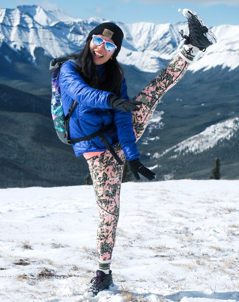 Betty Jiang in the mountains.