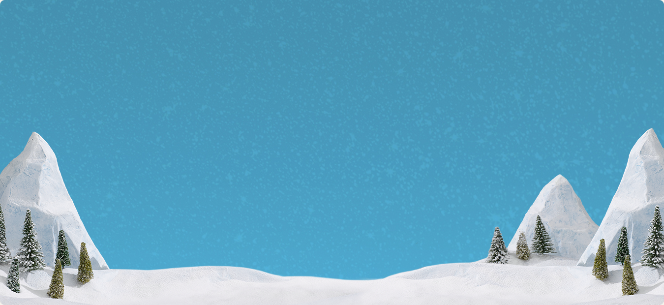 A snow covered hill with a blue sky.