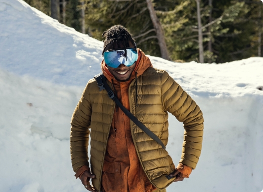 Man out in the snow
