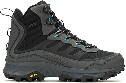A close up of a Merrell Moab Speed Thermo Mid Waterproof Boot.