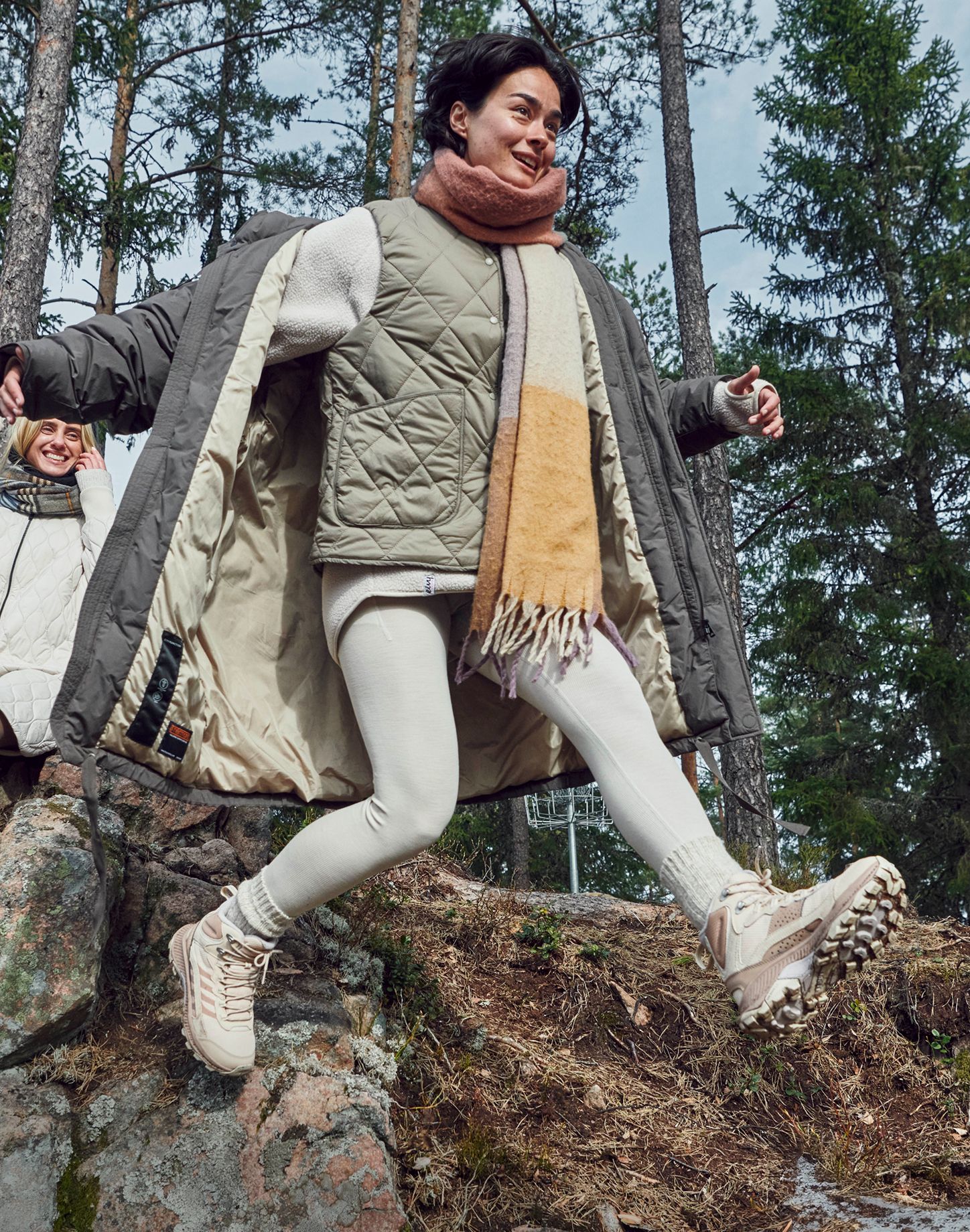 Closeup of a Merrell boot