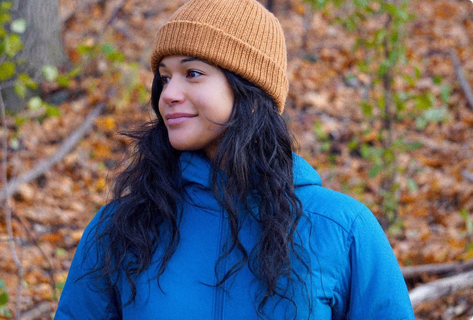 Mary Soueidan standing outside wearing winter Merrell gear.