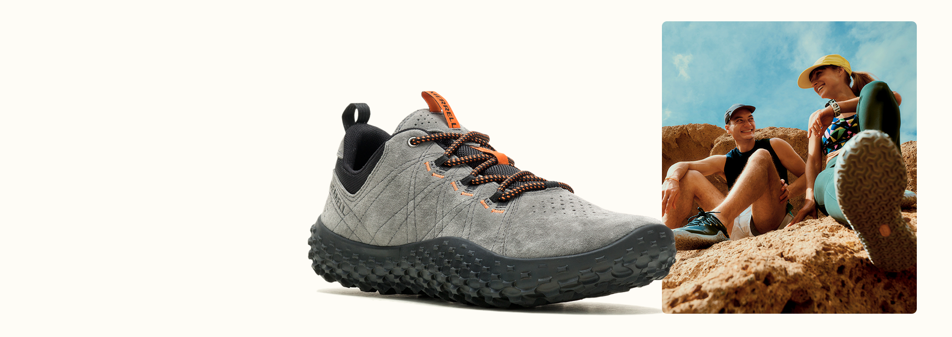 A close up of Merrell Wrapt shoe.