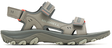 Une sandale Merrell grise.