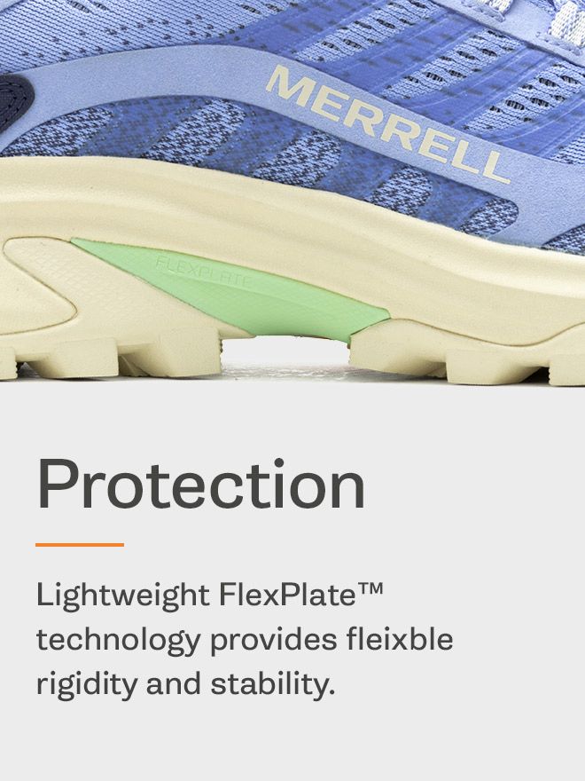 Protection. Lightweight FlexPlate™ technology provides fleixble rigidity and stability.