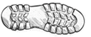 Line drawing of a half-unwrapped energy bar.