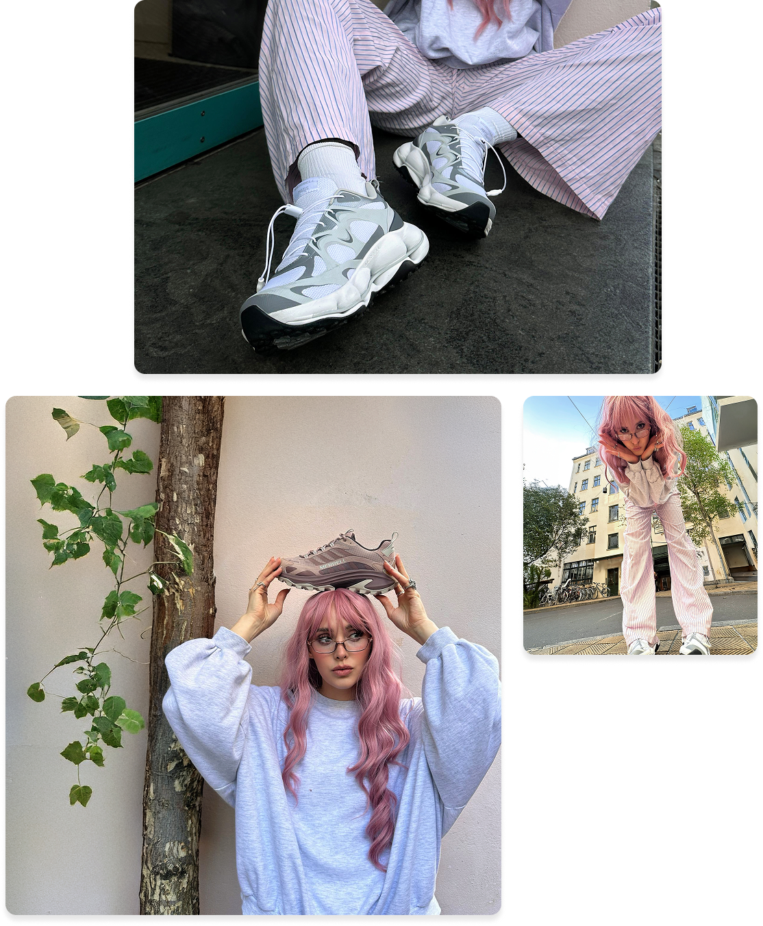 Marijke lifetsyle images wearing Merrell shoes in Berlin.