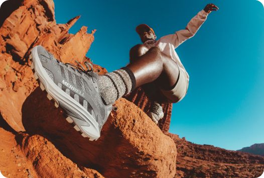 a person wearing trainers