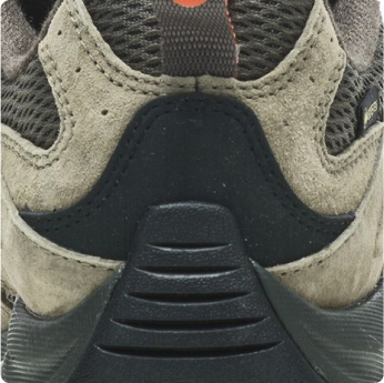Protective rubber heel and toe cap.
