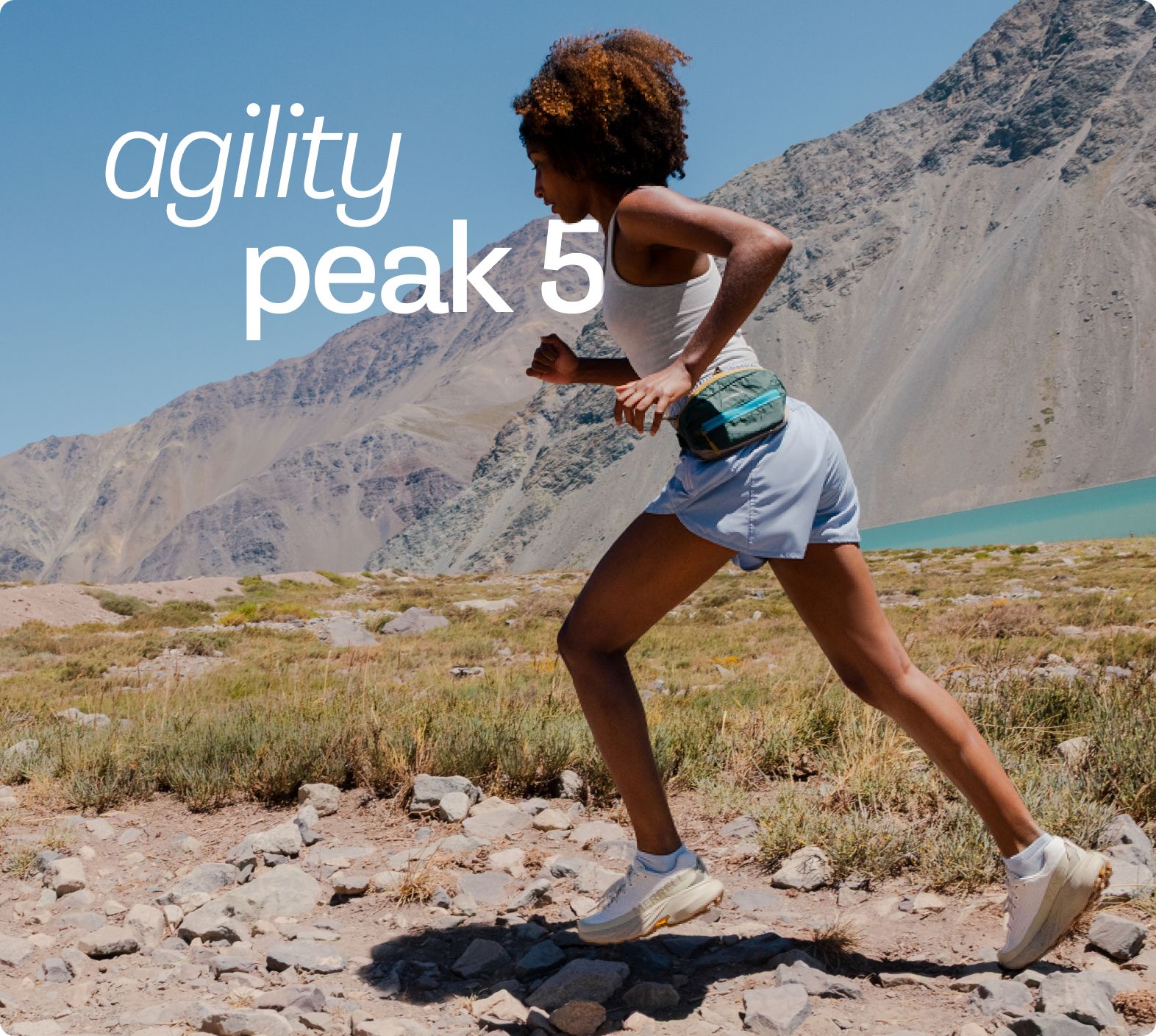 A chameleon matching the color of colorful Merrell Dime hiking boots