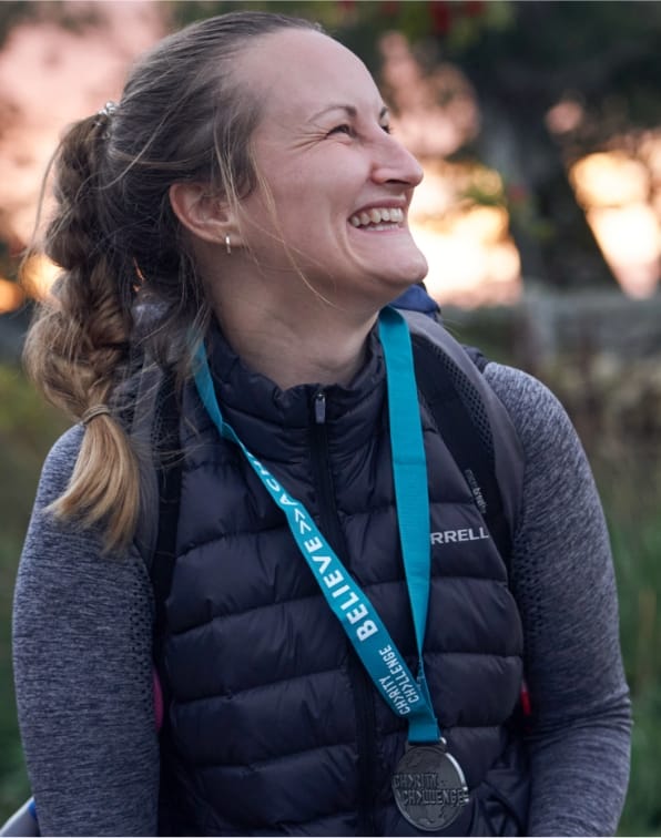 Girl hiker wearing Merrell Jacket