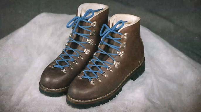 Den første og originale Merrell støvle med blå snørbånd
