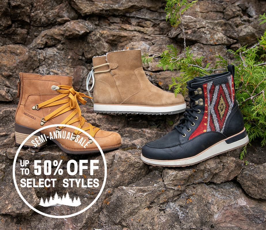 Three pair of Merrell causal boots