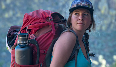 Emilee Struss looks stoically over her right shoulder as she prepares to take on her next adventure.