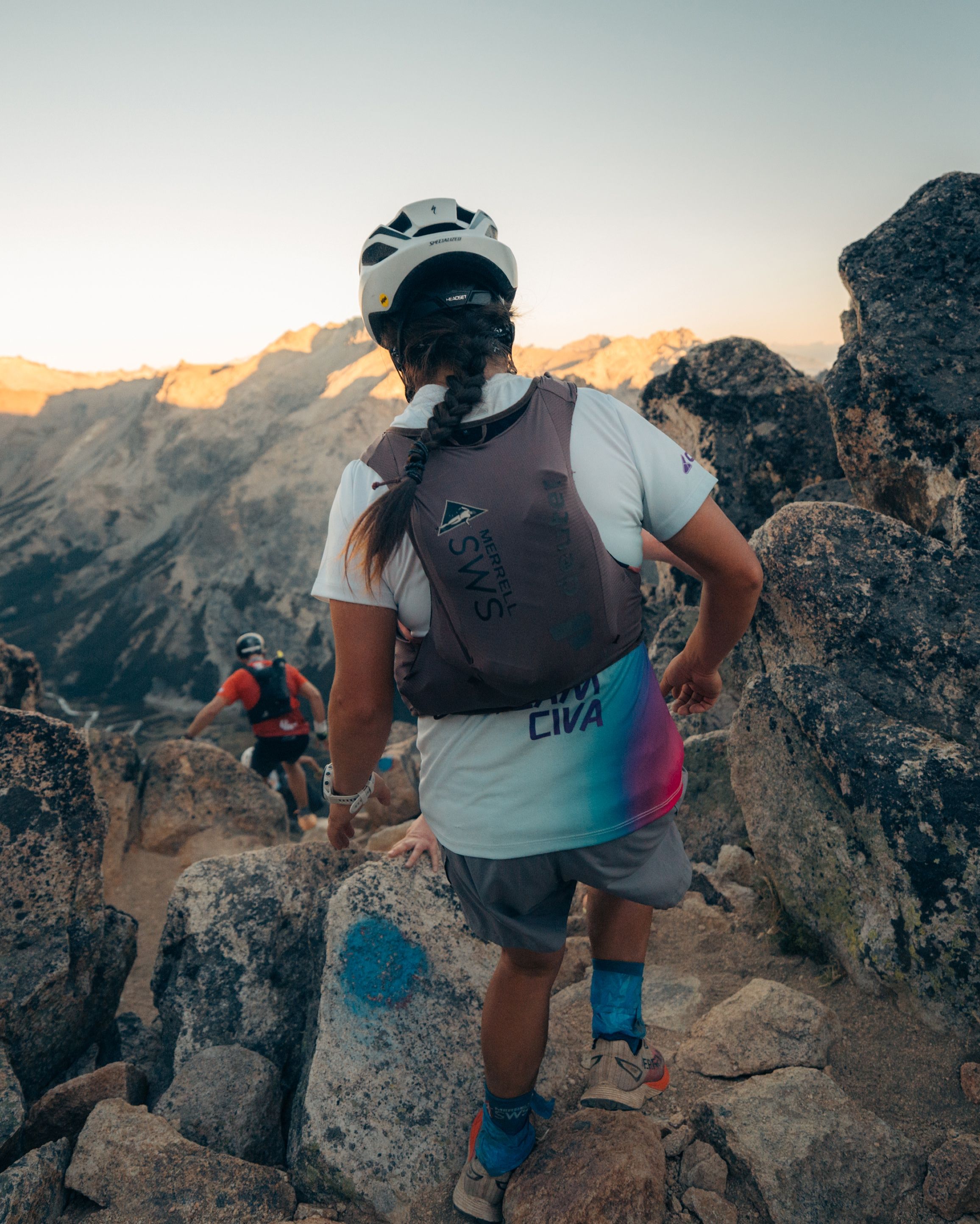 A person participating in the Merrell Skyrunner®