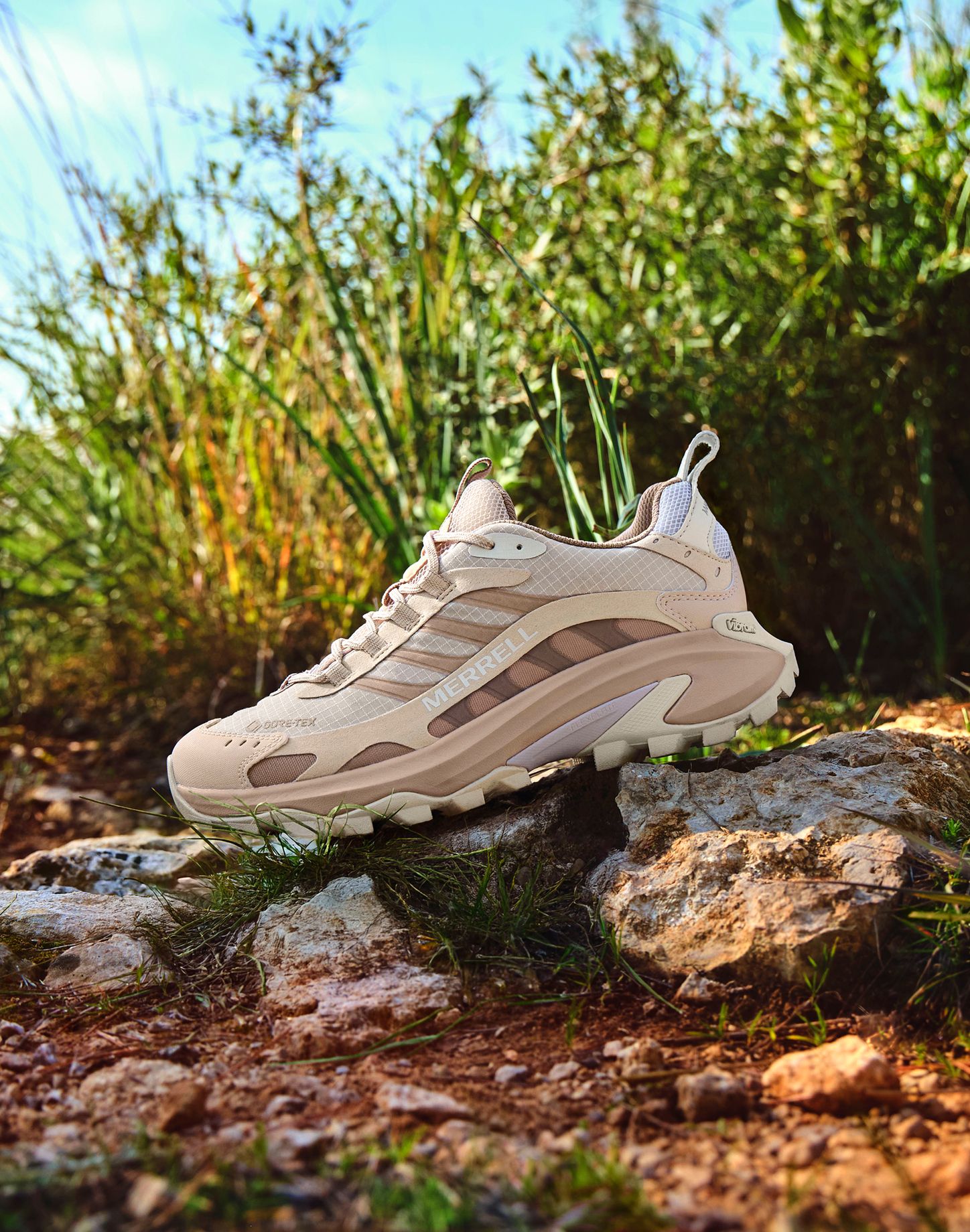 Closeup of a Merrell Moab shoes