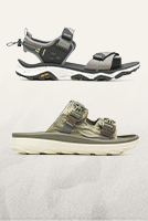 Animated gif of different sandals that are on sale.