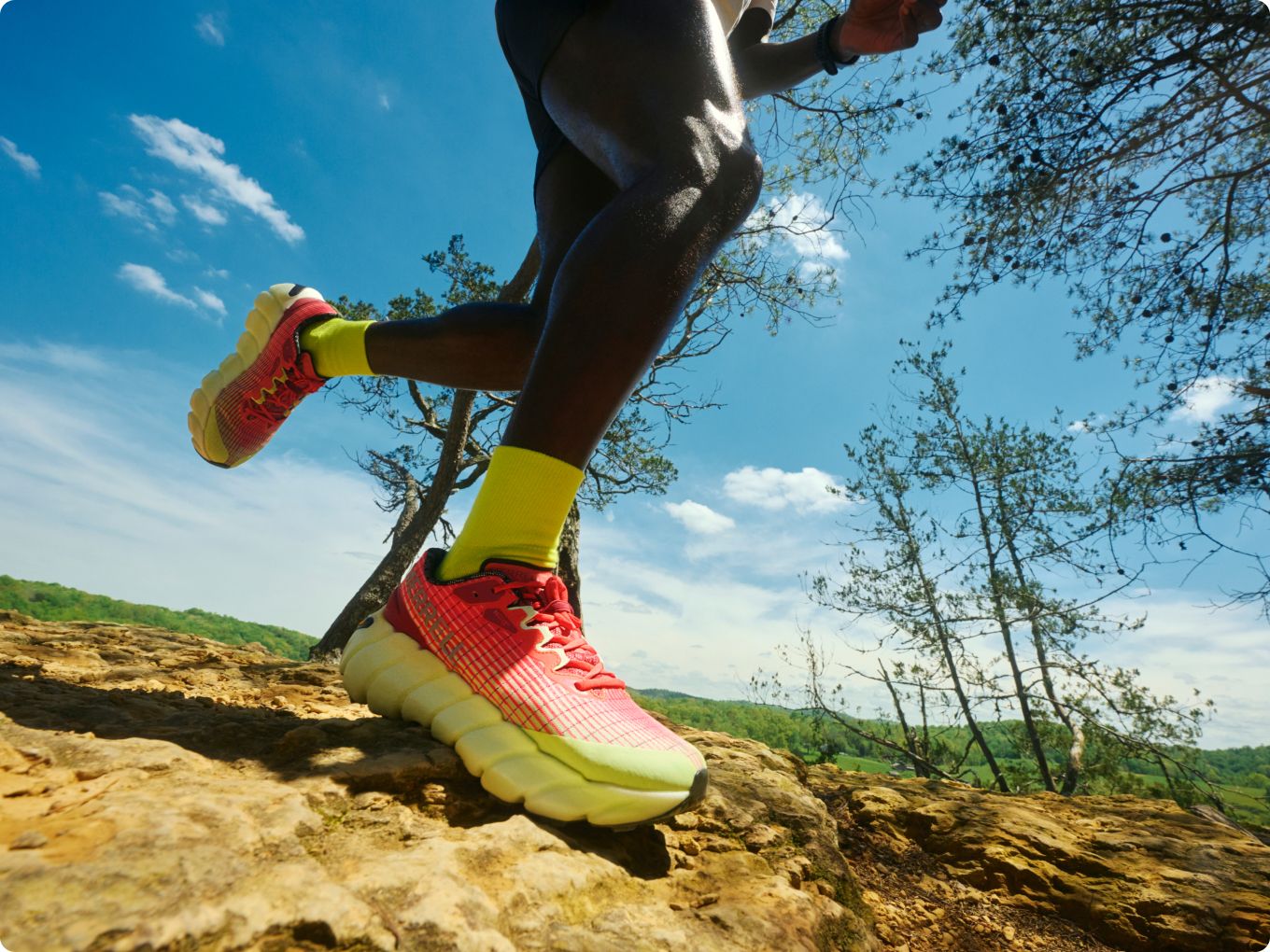 MTL Adapt running over rocky terrain.