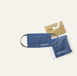 Face masks, one out of packaage, one in package.