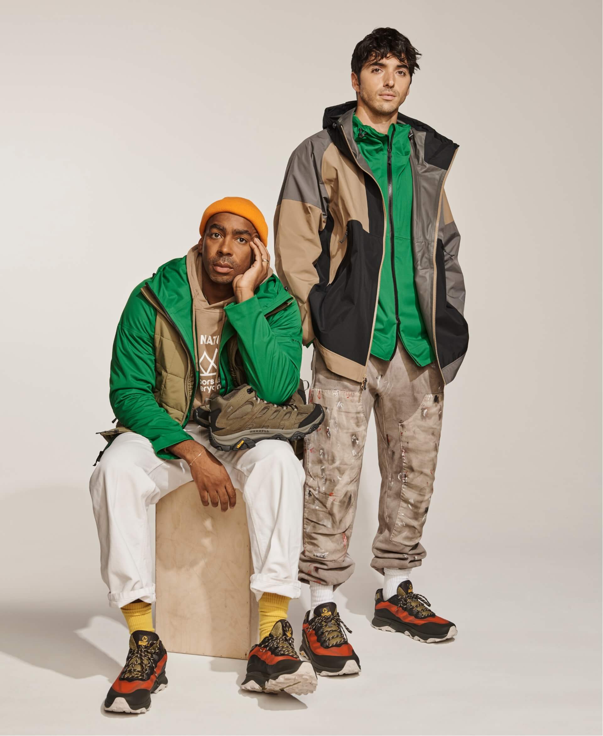 Taylor Zakhar Perez and Jason Bolden looking cool wearing Merrell gear.