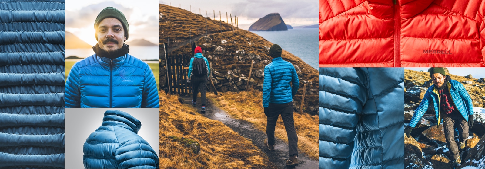 A collage of pictures feature the Ridgevent Jacket