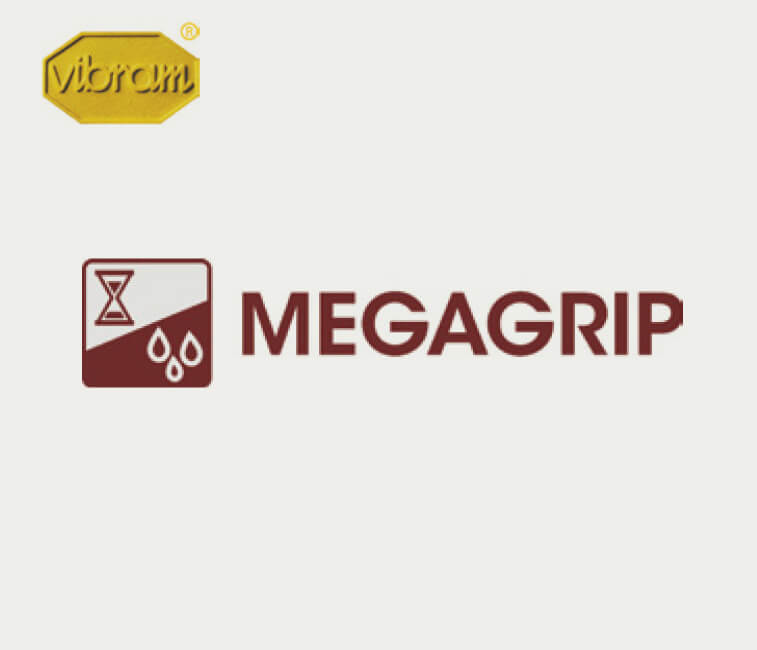 Vibram Megagrip logos.