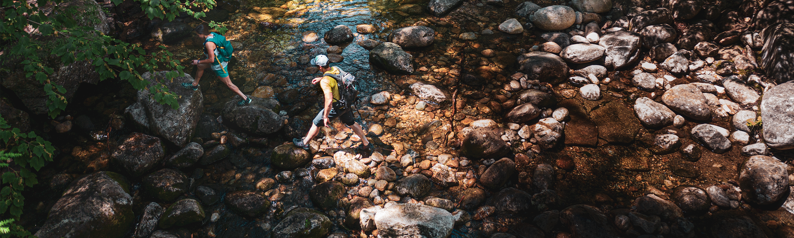 2 Friends Crossing a Stream