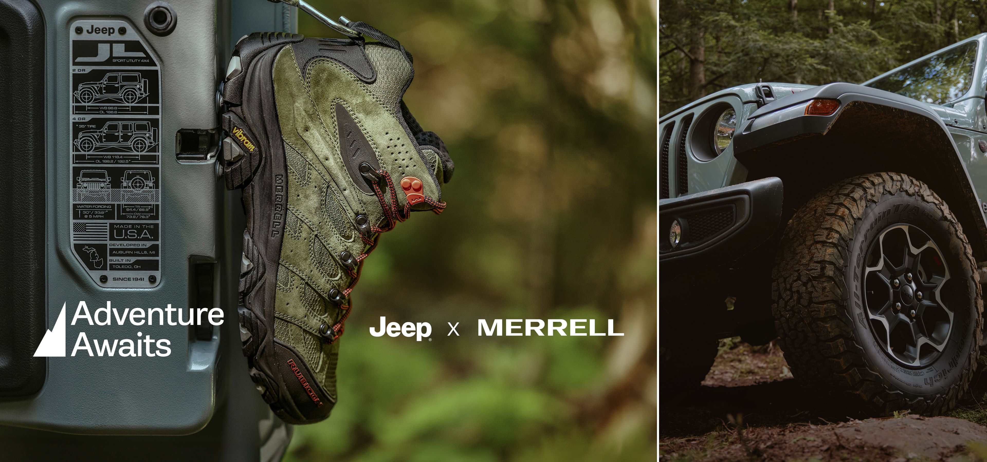 Adventure awaits, Jeep x Merrell.