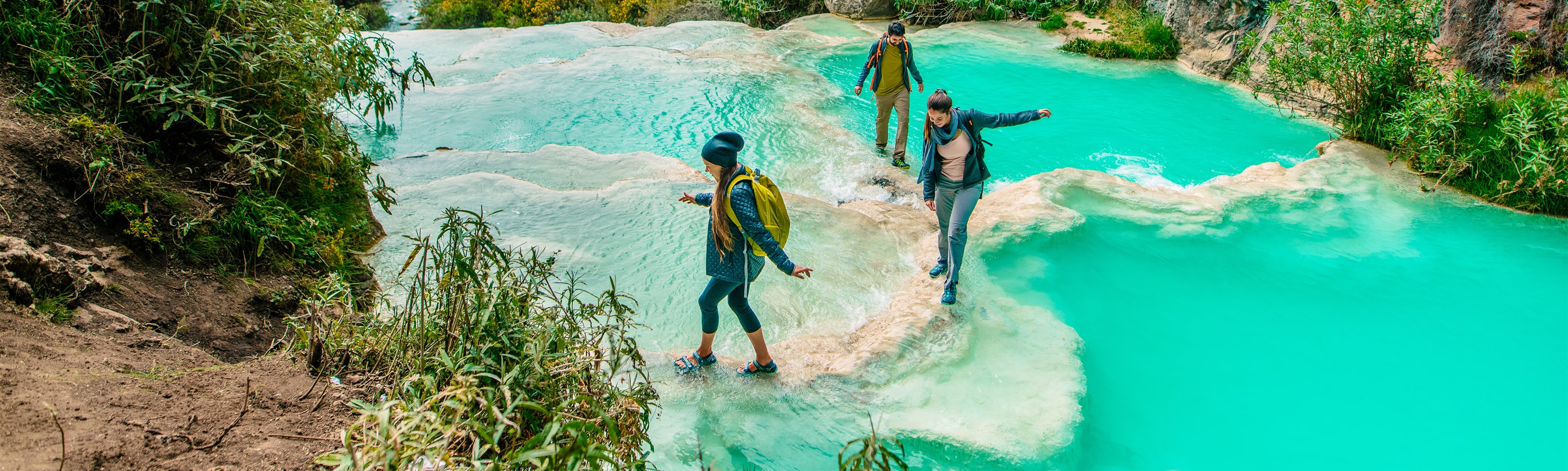 3 Friends Crossing a Stream