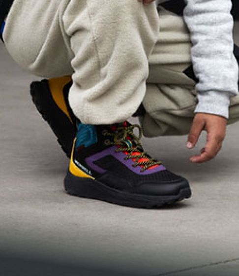 Kids wearing Merrell boots