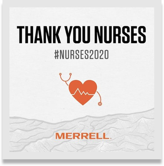 Banner that reads, 'Thank you Nurses. #nurses2020.'