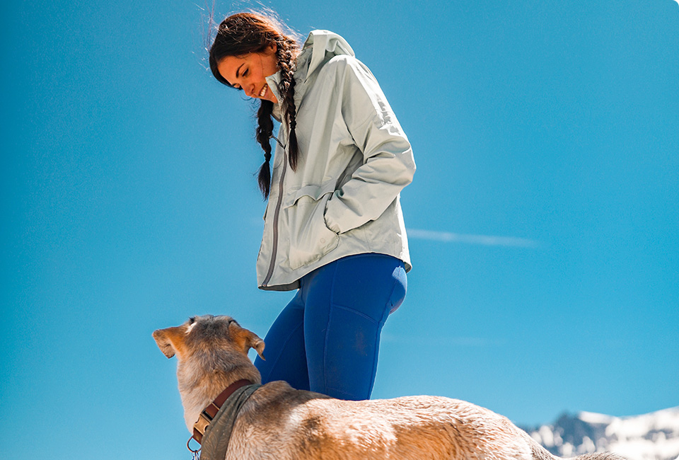 Nichole Ibby standing outside wearing winter Merrell gear.