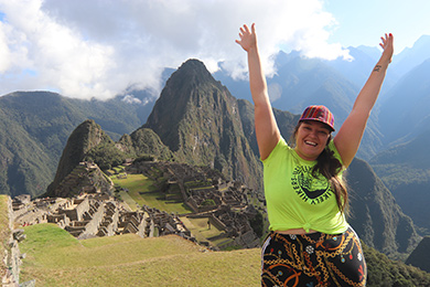 Jenny Bruso at Machu Picchu.
