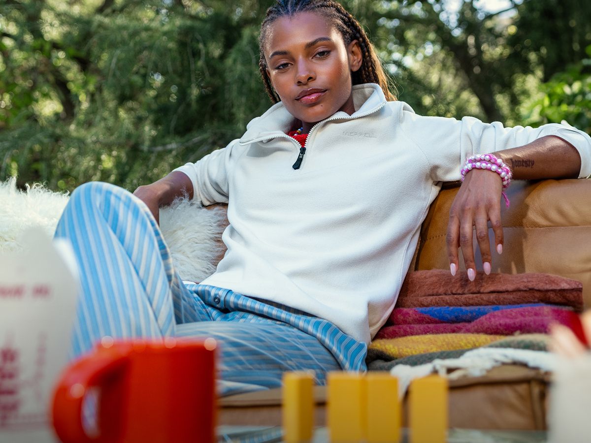 Person hiking in Merrell Everyday boots