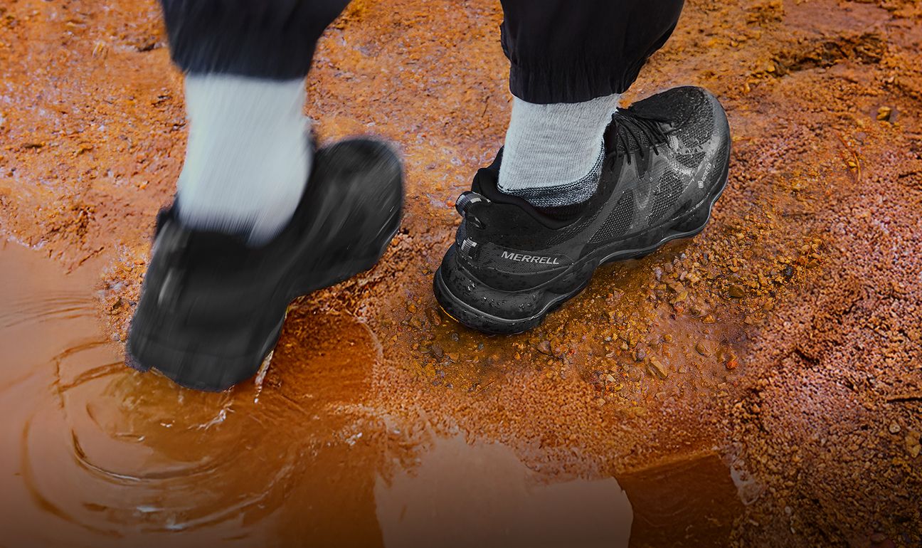 Person running on trails