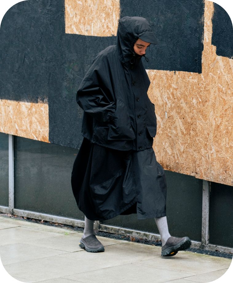Person wearing Moab 2 Slides.