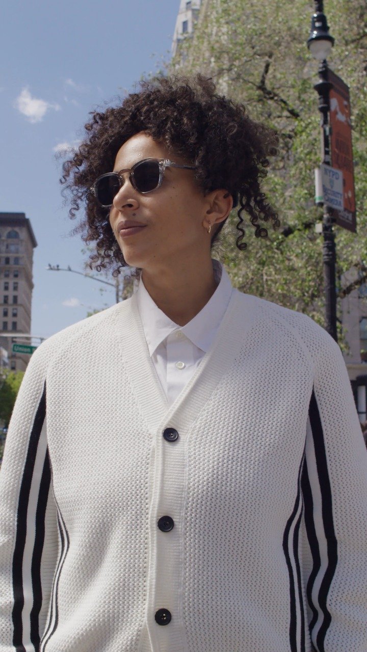 Shantell Martin walking through New York City