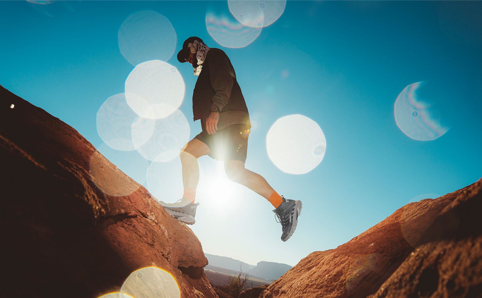 A person hiking.