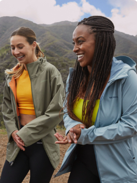 A diverse group of people in a mountain range