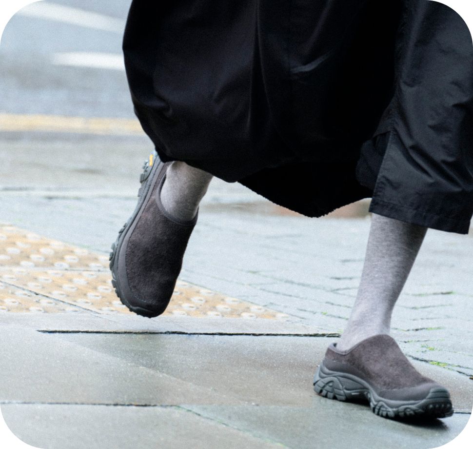 Person wearing Moab 2 Slides