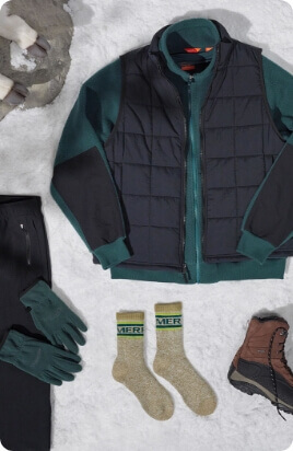 layed out winter outfit.