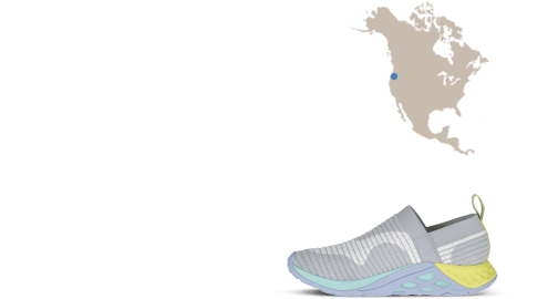 map and shoe