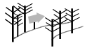 Drawing of Trees with an Arrow pointing the way